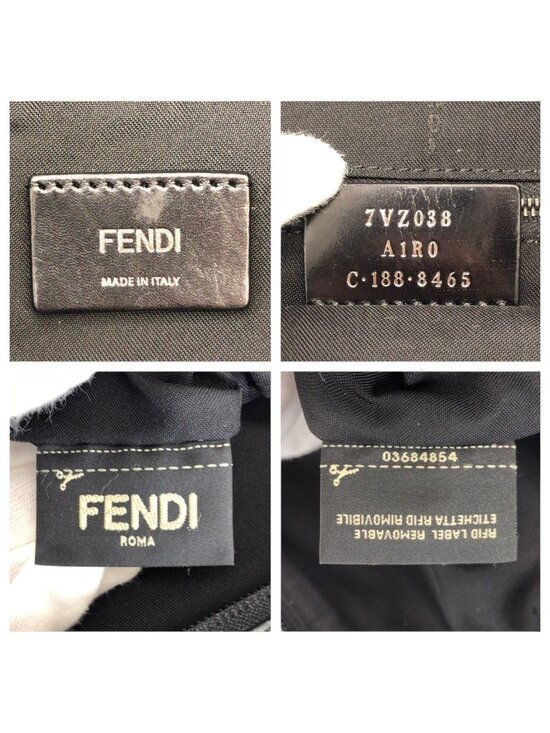 Fendi Zucca Black Silver Nylon Leather Backpack main image 8